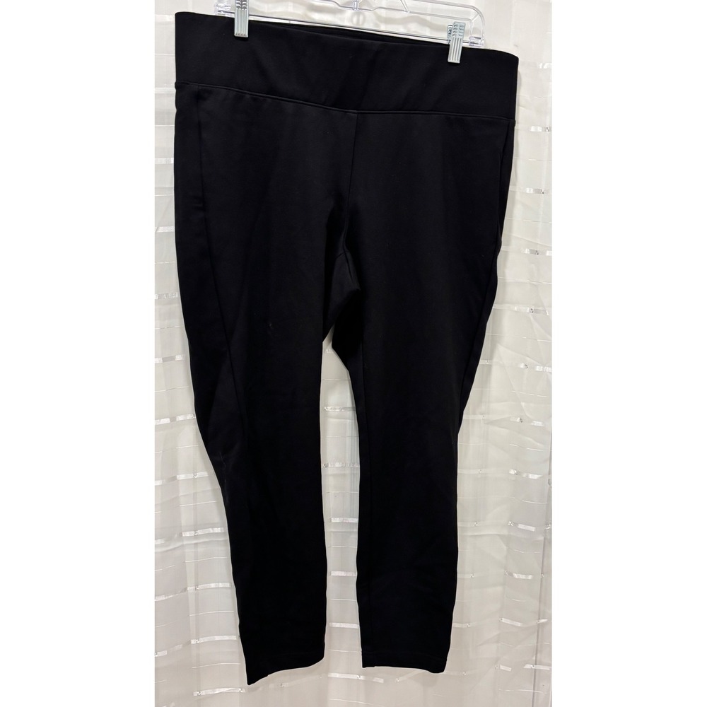 Studio by Torrid Black Ponte Knit Slim Leg Ankle Pants Womens 1R Plus Size